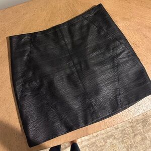 H&M faux leather mini skirt